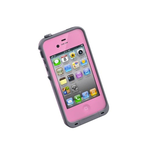 LifeProof FRE iPhone 4/4s Waterproof Case - Retail Packaging - PINK/GREY