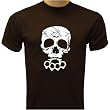 Skull with Brass Knuckles T-shirt, Death T-shirts, Hardcore Gothic T-shirts