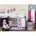 JoJo Designs 9 Piece Baby Girl Crib Bedding Set - Pink, Black and White Funky Zebra Print