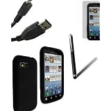 *** Magnifique COFFRET LUXE Pour Motorola DEFY *** Housse Etui en Gel Silicone coque + cable 100% compatible + Stylet Multifonction de QUALITE VERITABLE + Film de Protection Ecran OFFERTpar Access-Discount�
