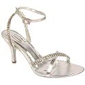 Womens Diamante Encrusted Ankle Strapped Sandals
