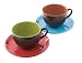 Mario Batali Cafe Cups and Saucers, Set of 2