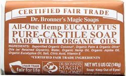 Dr Bronner Magic Soap Bar, 5 Ounce - Eucalyptus