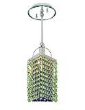 Pecaso Lighting 8222-S LP-BV-ST Cubix Pendant with Strass Swarovski Crystal
