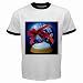 Men's Customized CHRISTMAS SNOW SNOWGLOBE GLOBE 100% Cotton White Ringer T-shirt