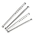 Aluminum Front/Rear Lower Suspension Link Rod Linkage for AXIAL SCX10 Electric 4WD Silver Set of 4