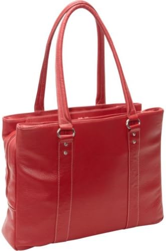 eBags Laptop Collection Soho Triple Zip Leather Laptop Tote (Red)