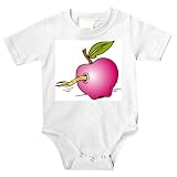 Onesie with apple, reptile, snake, tongue, hiding