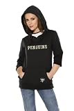 Pittsburgh Penguins Women's Laser Cut 3/4 Sleeve Pullover Hoodie - by Alyssa Milano