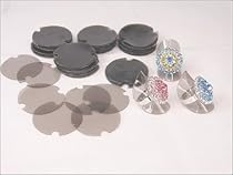 Black Folding Acrylic Ring Disk Jewelry Display, Pack of 95 pieces