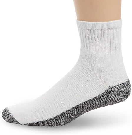 Dickies Genuine Men's Crew/low Cut Style Work Socks (White with Grey (Low Cut 2 Pairs))