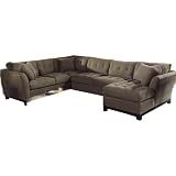 Cindy Crawford Home Metropolis Espresso Right 3 Pc Sectional