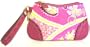 Juicy Couture Martinique Multi Pink Terry Signature Wristlet Bag