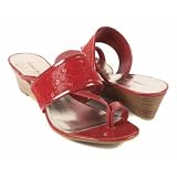 ETIENNE AIGNER Giselle New Sandals Slides Shoes Red Ladies by Etienne Aigner