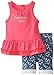 Calvin Klein Baby-Girls Infant Pink Top with Printed Bermuda Shorts