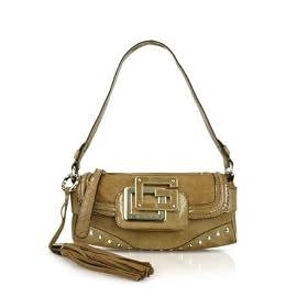 Guess Dream - Vintage and Patent Eco-Leather Shoulder Bag Camel