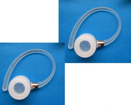 2pcs Earhooks for Motorola HX550 HX-550 Bluetooth Wireless Headset Ear Hook Loop Hooks Clip Loops Clips Earhook Earloop Earclip Earloops Clips Stabilizer Stabilizers + Black Sea International Logo Good Quality Micro Fiber Cleaning Cloth (Random Color) 