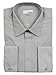 Mens Modena Solid Silver French Cuff Dress Shirt