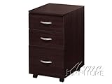 File Cabinet with 3 Drawers in Espresso Finish Acs102106