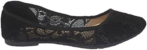 Elegant Women's New Classic Summer Fashion Crochet SLIP-ONS BLACK BALLET FLATS 5 , M US