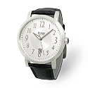 Hugo Boss -1512175 - Montre Homme - Quartz Analogique - Bracelet en Cuir Noir - Argent