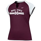 Nike Mississippi State Bulldogs Maroon Ladies Tissue Raglan T-shirt
