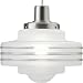 Progress Lighting P5121-16 Hand-Blown Deco Pendant, Satin Aluminum