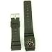 Watch Band Replacement Rubber Plastic Black With Compass To Fit Sport Watch 20mm