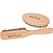 Heroic STAR Beard Brush Two Piece Set With Cloth Drawstring Bag Grooming Kit - Made From 100% Genuine Natural Boar Bristle And Solid Beech Wood - Perfect For Use With Beard Oil Balm Wax And Pomade