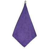 Purple Tri Fold Microfiber Golf Towel by BeeJo