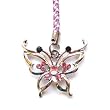 Cell Phone Mobile Camera Charm Strap Pink Butterfly