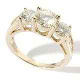 14K Gold Moissanite 3-Stone Ring