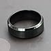 Couples 8mm Wedding Bands, Stainless Steel Ring, Mens Black Rings Womens, Size 11.5