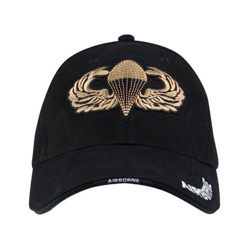 Deluxe Low Profile Cap Blk - Airborne Wing