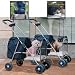 5th Avenue Pet Stroller - Luxury Edition - Blue (Blue) (26H x 14W x 17D)