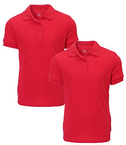 French Toast Girl's 2 Pack Uniform Short Sleeve Polo Shirts