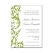 Dark Citron Swirl Personalized Wedding Invitations