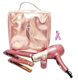CHI Pink Limited Edition Breast Cancer Awareness Gift Set, Flat Iron, Mini Flat Iron, Hair Dryer, Silk Infusion Pm7538 Best Buy
