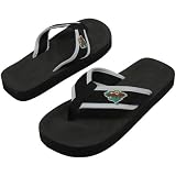 NHL Minnesota Wild Unisex Basic Flip Flops - Black (Medium)