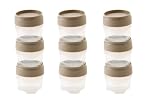 Mini Condiment Container with Taupe Lid (Set of 9)