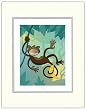 Swinging Monkey Heirloom 11x14 Art Print