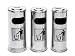 9-teiliges Set, 3 Standaschenbecher mit Mülleimer