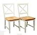 Kitchen & Housewares : Virginia Cross Back Chairs (Set of 2), White/natural