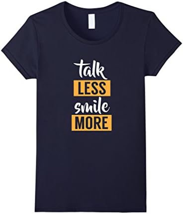 Women's Talk Less Smile More T Shirt XL Navy