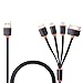USB Cable,4 in 1 Multi USB Charge Cable Adapter for Iphone Se 4 4s 5 5s 5c 6 6s Plus iPad 2 3 4,Galaxy S5 S6,S6 Edge,Galaxy S7 Edge,Nexus 6,Htc,LG G3 G4,V10 and More