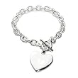 Heart Bracelet with Toggle Clasp