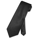 IMAGE OF Biagio SILK NeckTie Men's Solid BLACK Neck Tie NEW