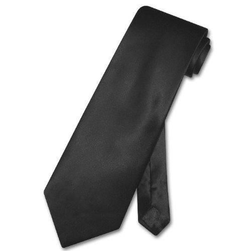 Biagio SILK NeckTie Men's Solid BLACK Neck Tie NEW