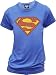 Search : Junk Food Superman Distressed Logo Blueberry Ladies/Juniors T-shirt Tee