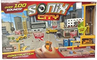 Sonix City Construction Play Set - Value Gift for Kids - 1 Construction Interactive Set - Plus 2 Assorted Set of Stickers